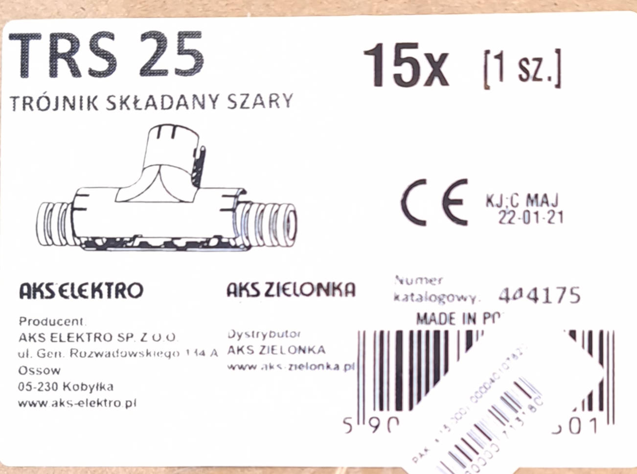 Sujung T form 25 PVC kietas išardom vamzd (52300461,920077